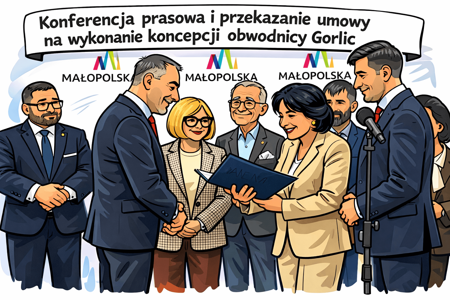 Przekazanie umowy na wykonanie koncepcji obwodnicy Gorlic